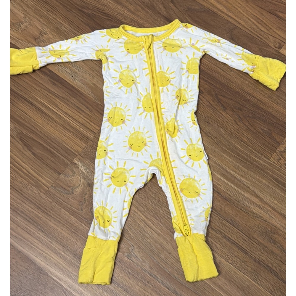 Little Sleepies Baby Newborn Girls Boys Sunny Sun Footed Sleeper Pajamas EUC